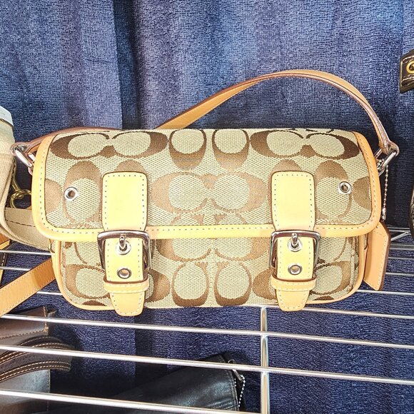 Coach Tan and Brown Crossbody Bag - Picture 1 of 1